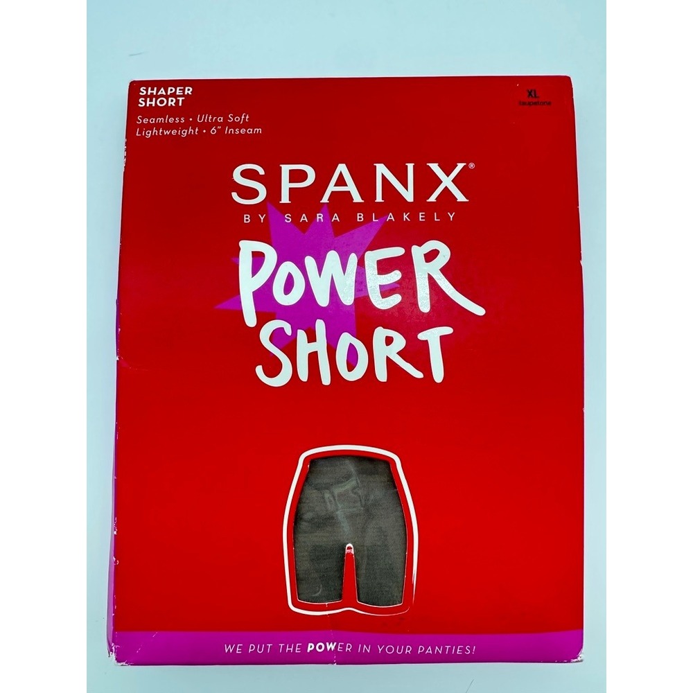 Spanx Power Short Shaper Short Women XL Taupetone 2744 Mid Thigh Seamless‎ 6"